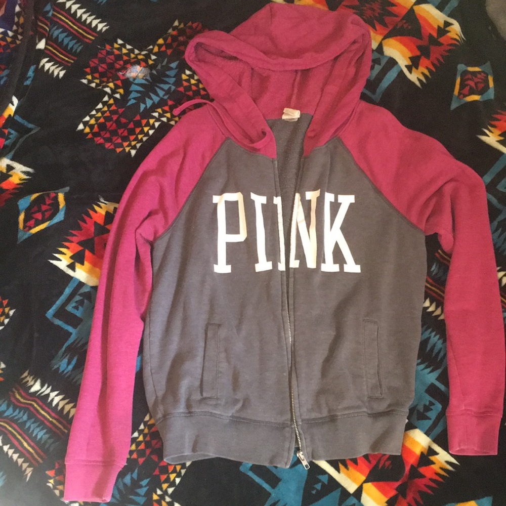 PINK Victoria's Secret Pink and Gray Casual Jacket
